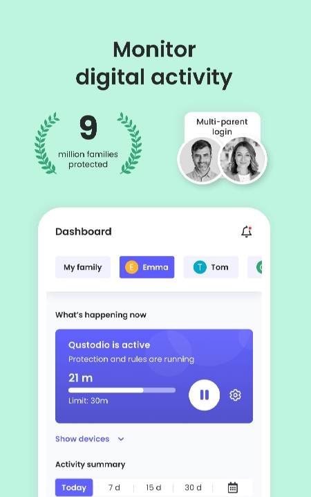 Qustodio Parental Control App screenshot 1