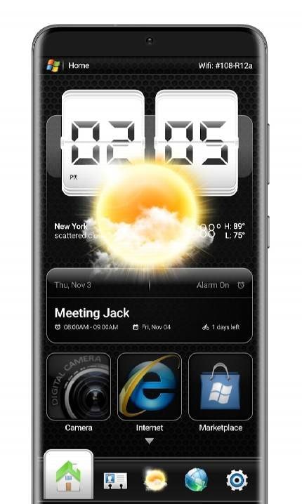 Windows Mobile KLWP Theme screenshot 2