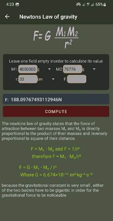 Fisika- calculator for physics screenshot 4