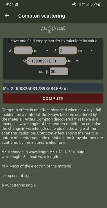 Fisika- calculator for physics screenshot 2