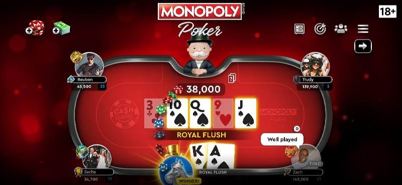 MONOPOLY Poker - Texas Holdem gameplay screenshot 4