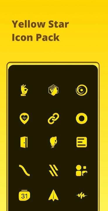 Yellow Star - Icon Pack screenshot 1