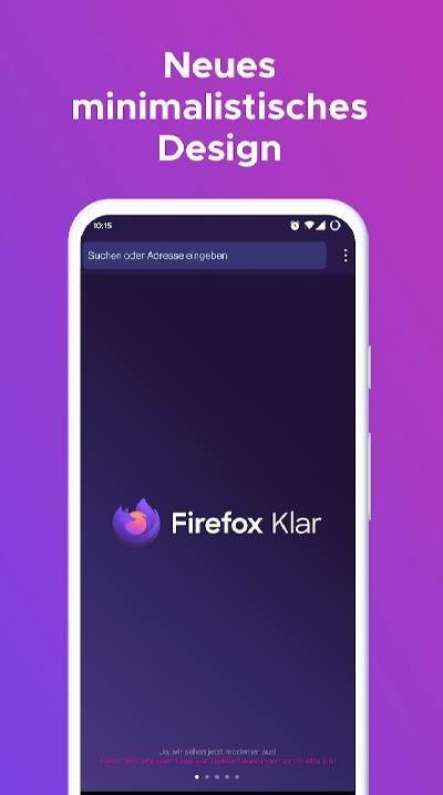 Firefox Klar Browser screenshot 1