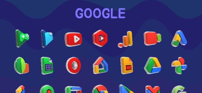 Glasstic 3D Icon Pack screenshot 3