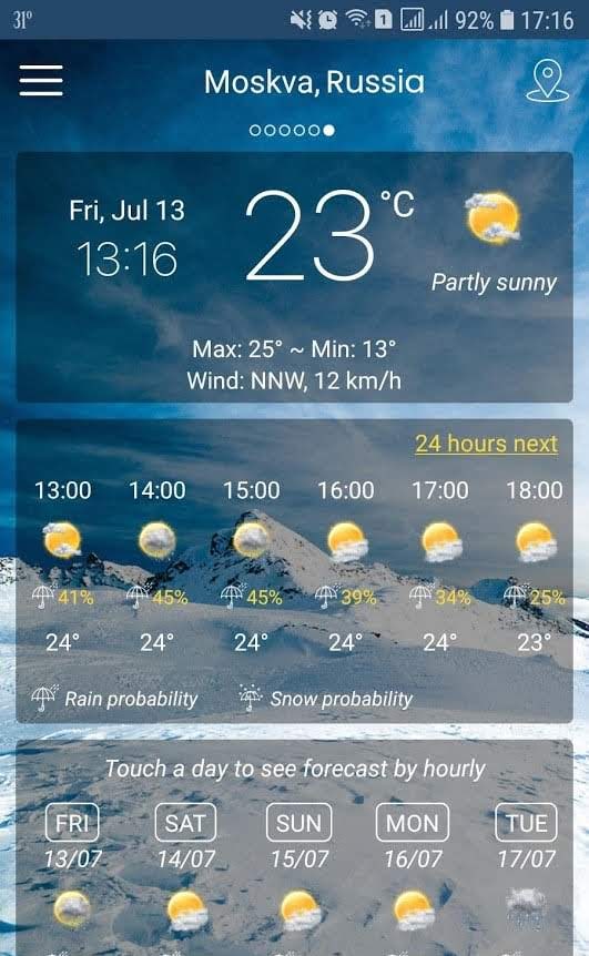Weather screenshot 3