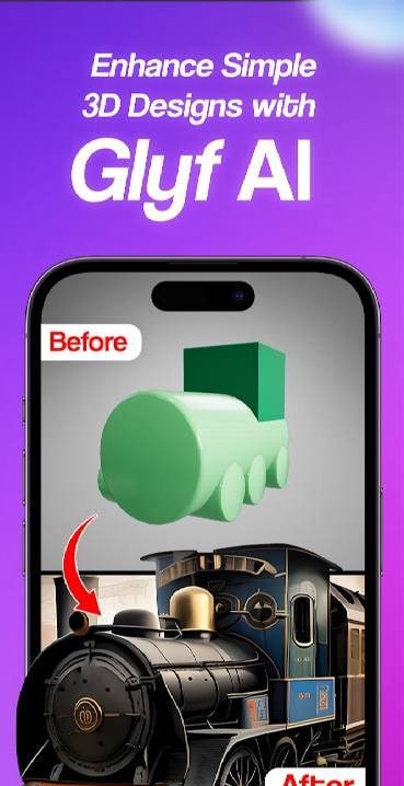 Glyf 3D Art AI Image Generator screenshot 4