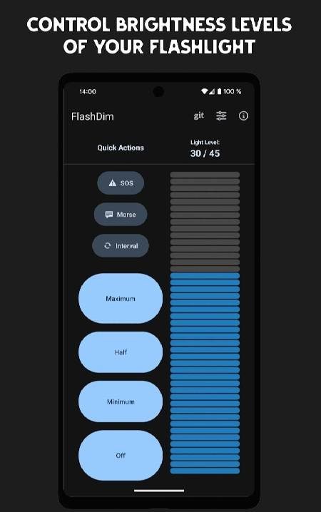 FlashDim - Dim your flashlight screenshot 1