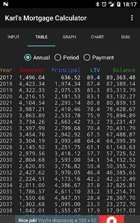 Karl's Mortgage Calculator screenshot 2