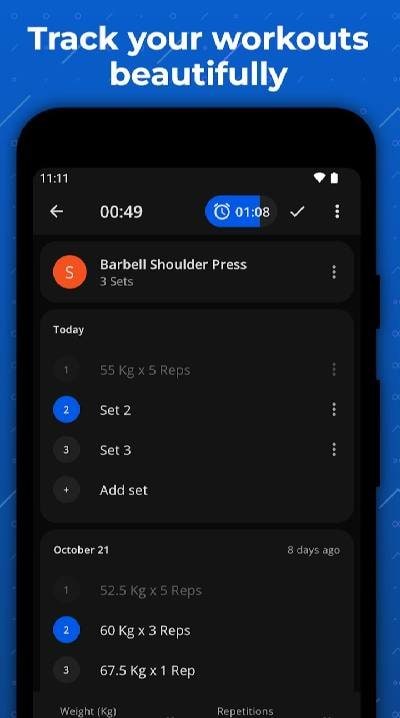 Progression - Workout Tracker screenshot 1