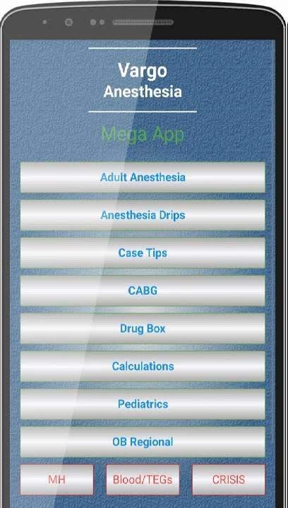 Vargo Anesthesia Mega App screenshot 1
