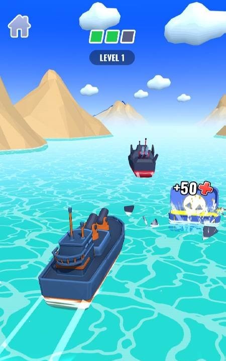 Battle results screen in Sea Wars