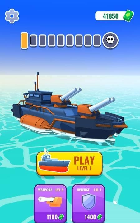 Naval combat action in Sea Wars