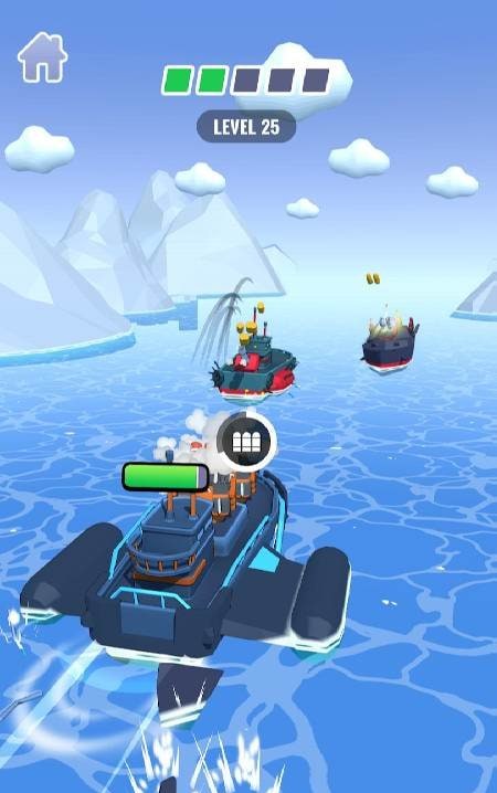 Ship upgrade menu in Sea Wars
