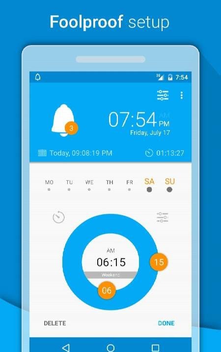 Radio Alarm Clock - PocketBell screenshot 1