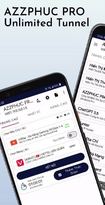AZZPHUC PRO - Unlimited Tunnel screenshot 1