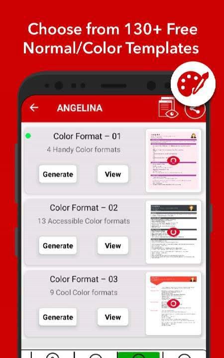 Resume Builder App Free CV Maker & PDF Templates screenshot 3