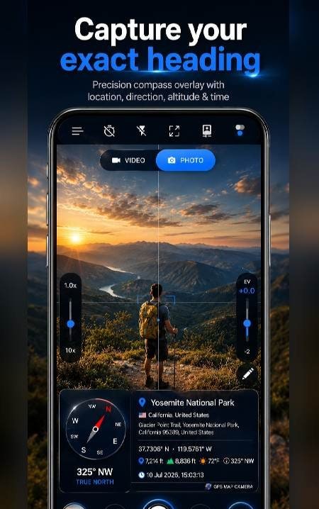 GPS Map Camera & Compass Screenshot 1