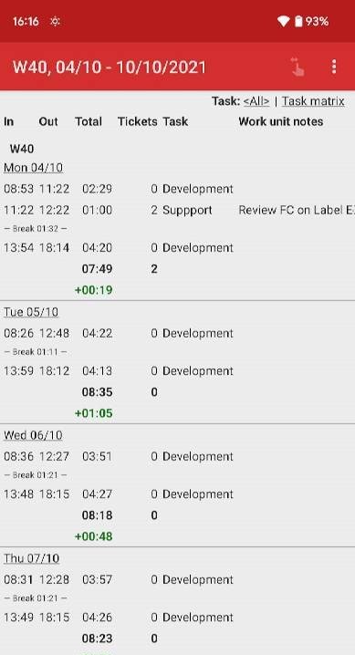 Time Recording - Timesheet App screenshot 2