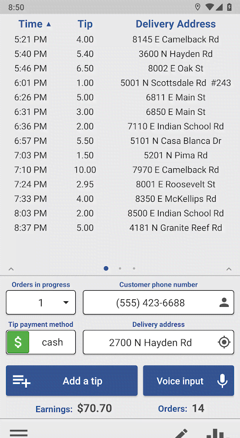 Delivery Tip Tracker Pro screenshot 4