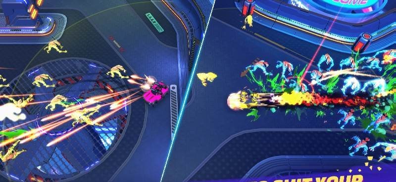 Crimson Wheels: Car Shooter gameplay screenshot 2