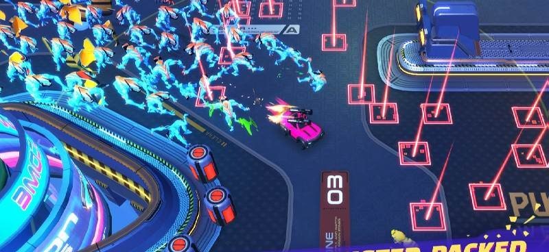 Crimson Wheels: Car Shooter gameplay screenshot 1