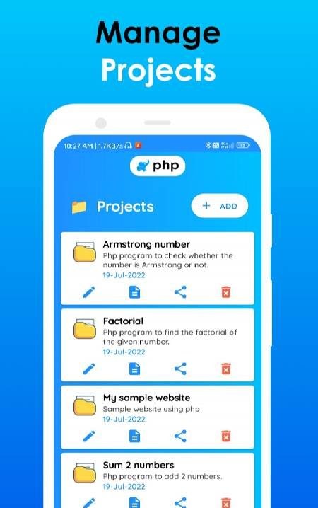 PHP Editor - Code and run PHP screenshot 1