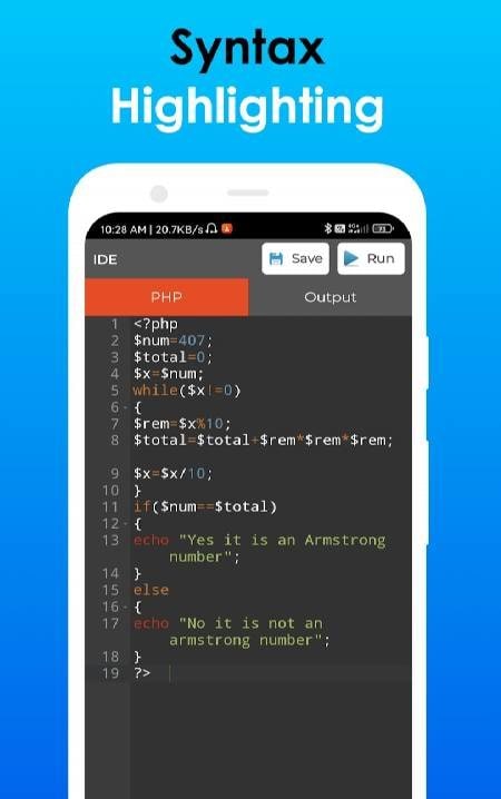 PHP Editor - Code and run PHP screenshot 2