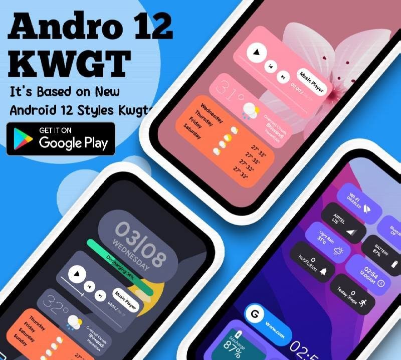 Andro 12 KWGT screenshot 4