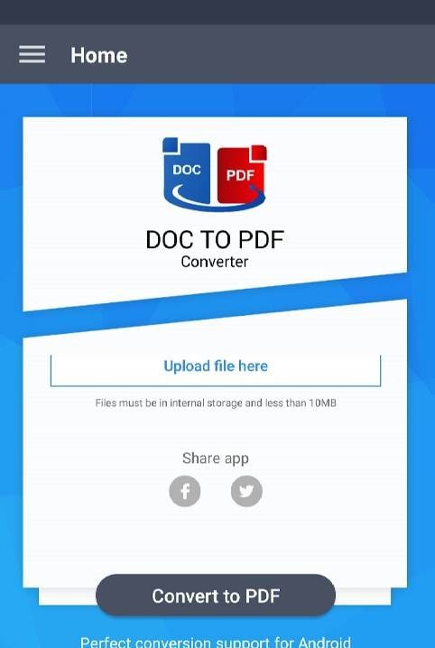 Doc to PDF Converter Pro screenshot 1