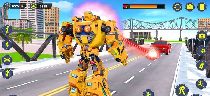 Shark Robot Car Transform Game screenshot 1