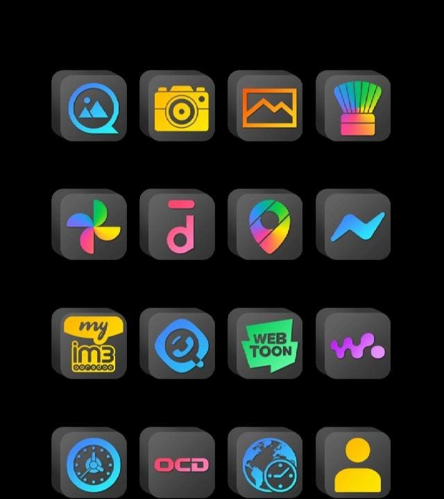 Cubic Dark Mode - 3D Icon Pack screenshot 3