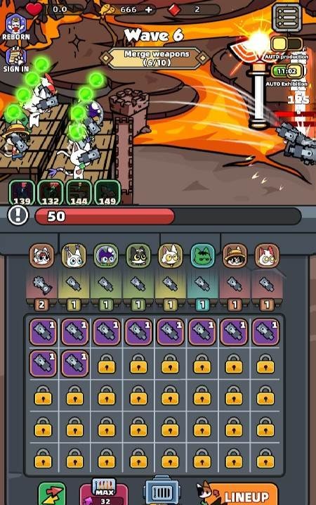 Cat Archers - Idle Defense gameplay screenshot 2