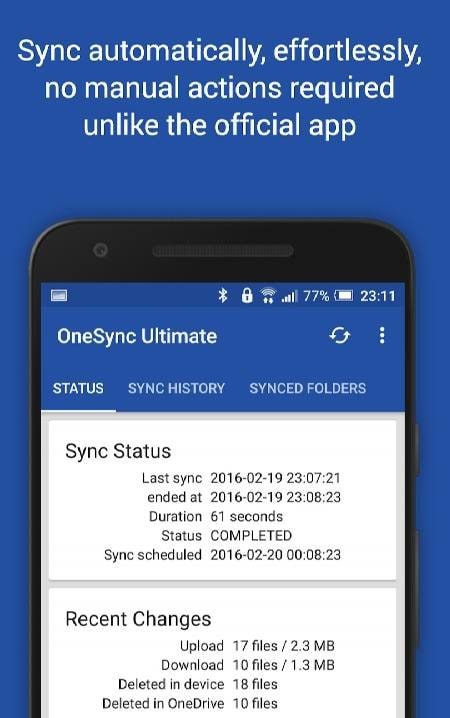 OneSync: Autosync for OneDrive screenshot 2