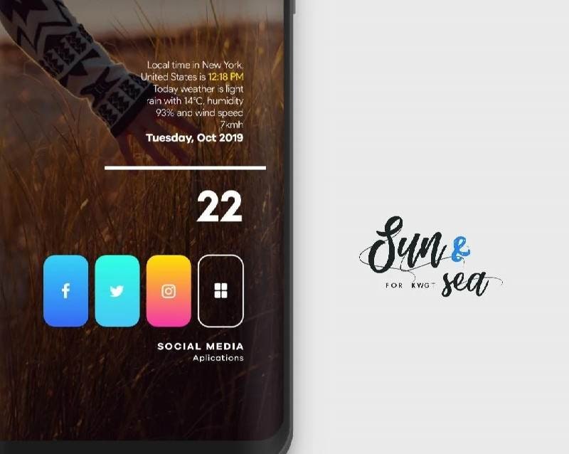 Sun & Sea for KWGT screenshot 1