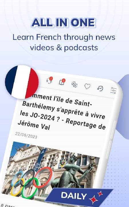 TODAI: Learn French by news screenshot 1