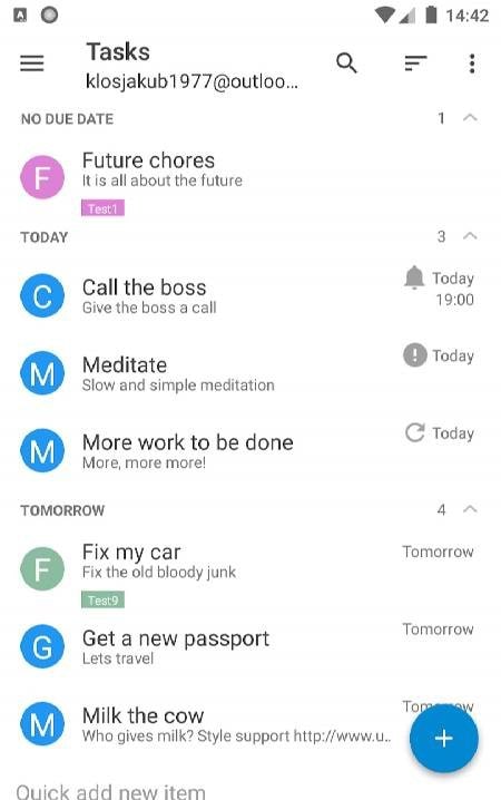 Tasks & Notes screenshot 1