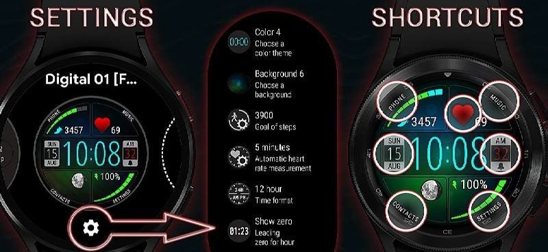 Futorum H16 Digital watch face screenshot 2