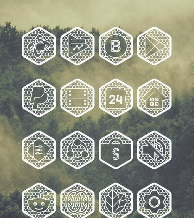 Hexanet White - Icon Pack screenshot 4