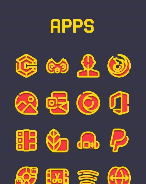 Red Yellow - Icon Pack screenshot 3