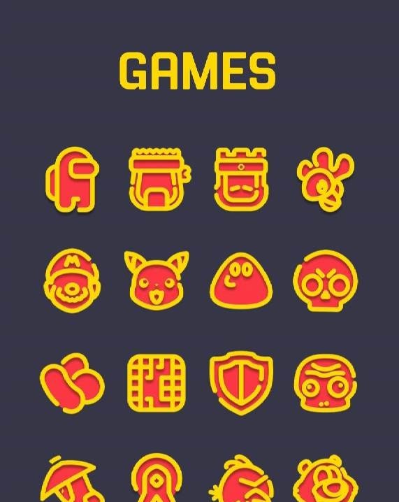 Red Yellow - Icon Pack screenshot 4