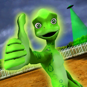 Scary Green Grandpa Alien