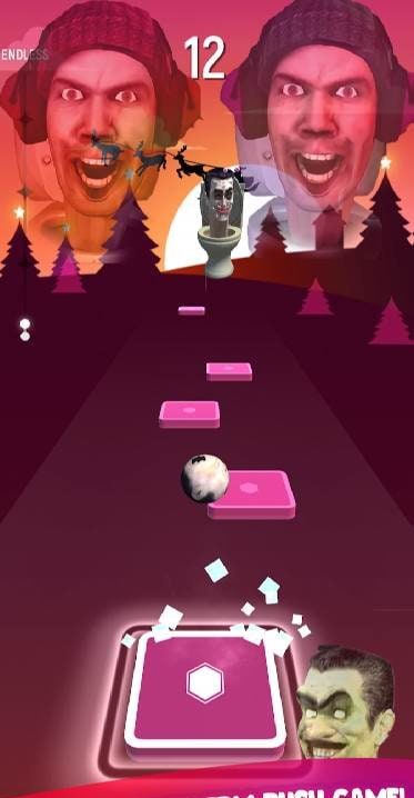 Skibidi Toilet Music Tiles Hop gameplay screenshot 3