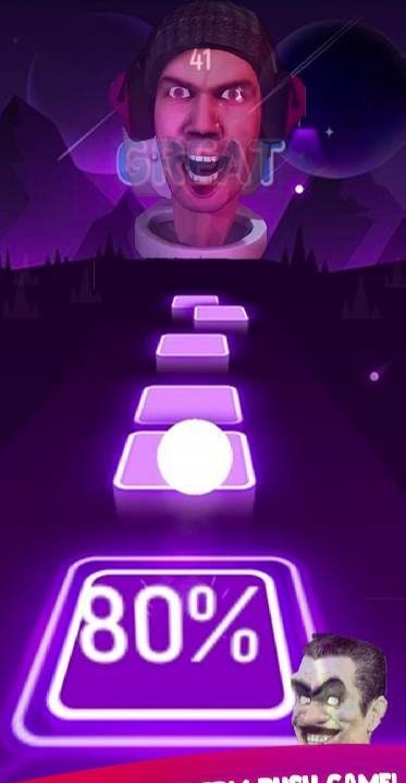 Skibidi Toilet Music Tiles Hop gameplay screenshot 2