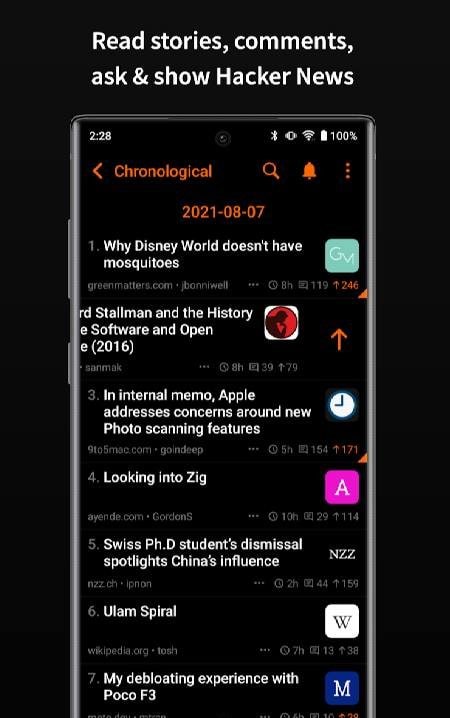 HACK for Hacker News Science & Technology screenshot 1