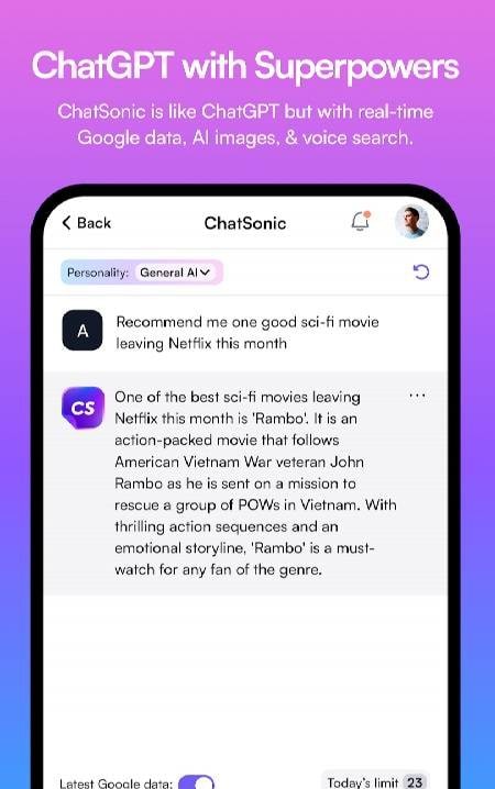 ChatSonic: Super ChatGPT App screenshot 1