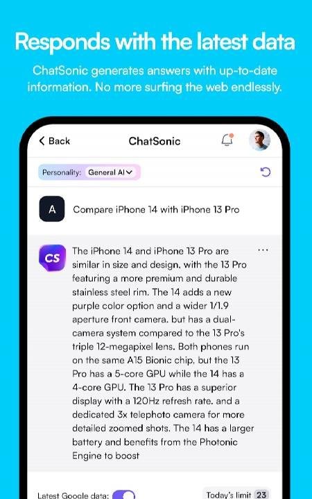 ChatSonic: Super ChatGPT App screenshot 2