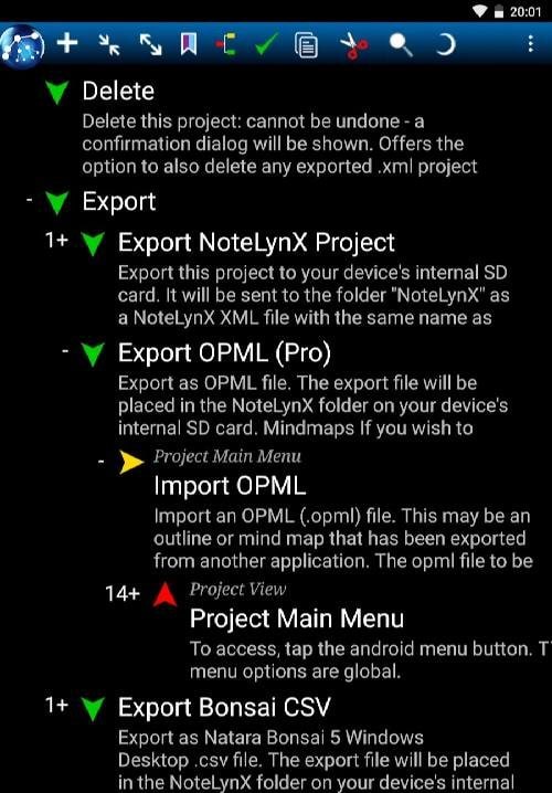NoteLynX Pro Outliner Mindmap screenshot 1