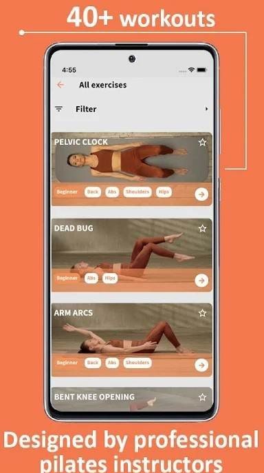 Pilates exercises & workout app screenshot 1