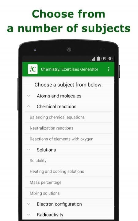 Chemistry: Exercises Generator screenshot 3