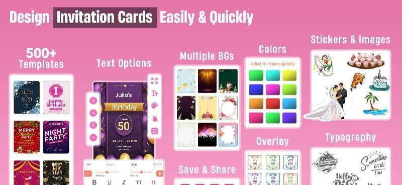 Invitation Card Maker - Design screenshot 2